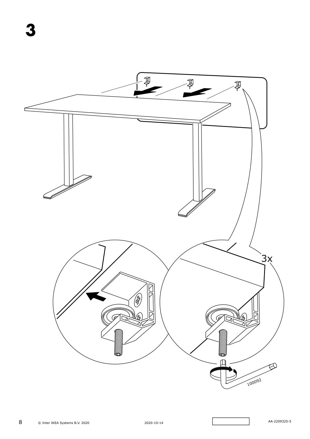 Assembly instructions for IKEA Eilif screen for desk gray | Page 8 - IKEA BEKANT desk with screen 693.872.97