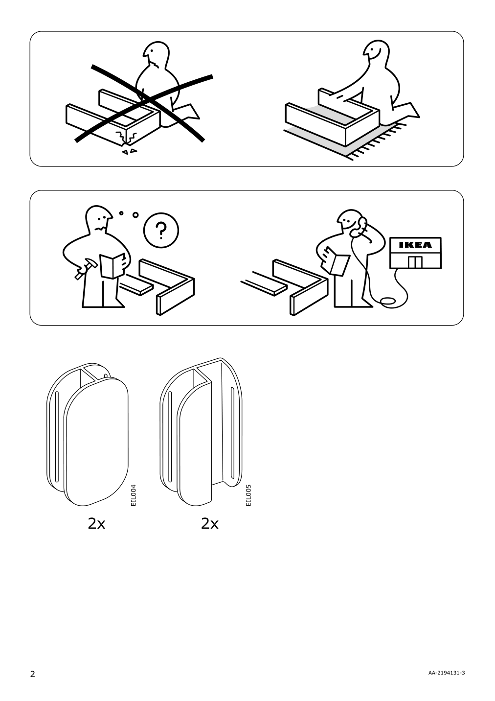 Assembly instructions for IKEA Eilif screen freestanding gray | Page 2 - IKEA BEKANT desk with screen 393.874.54