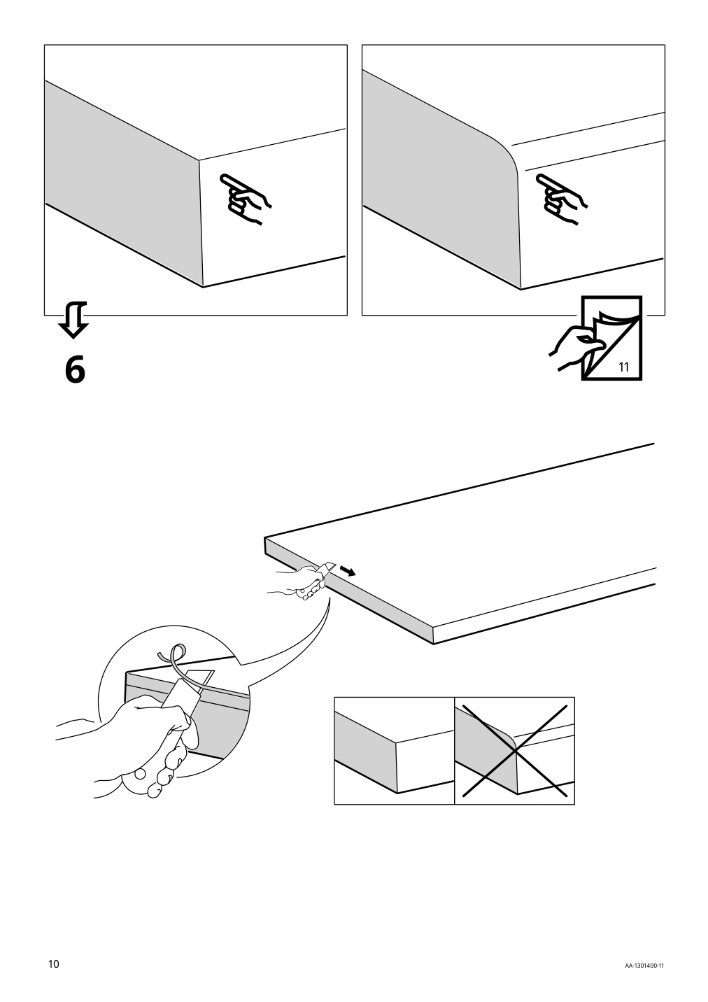 Assembly instructions for IKEA Lilltraesk countertop white laminate | Page 10 - IKEA ENHET laundry 294.771.10