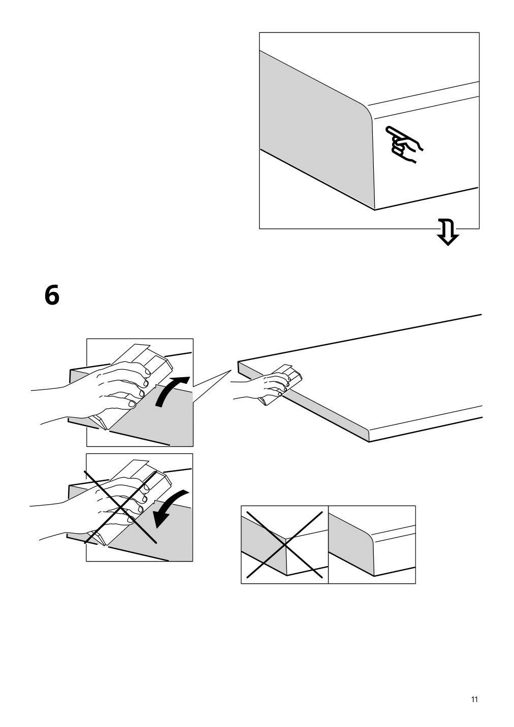 Assembly instructions for IKEA Lilltraesk countertop white laminate | Page 11 - IKEA ENHET laundry 594.771.04