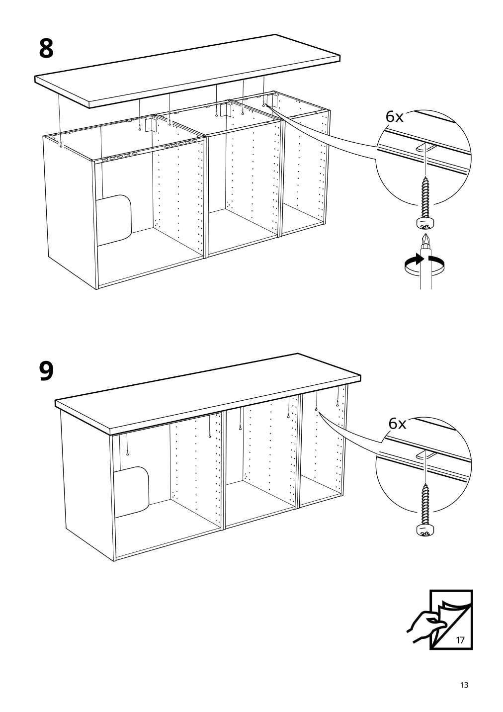 Assembly instructions for IKEA Saeljan countertop black mineral effect laminate | Page 13 - IKEA ENHET corner kitchen 294.410.03