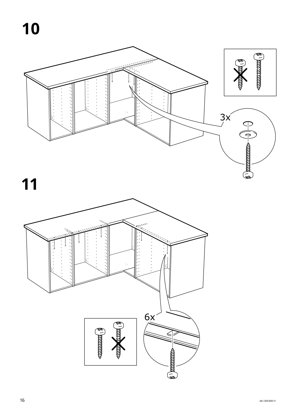 Assembly instructions for IKEA Lilltraesk countertop white laminate | Page 16 - IKEA ENHET laundry 494.771.09