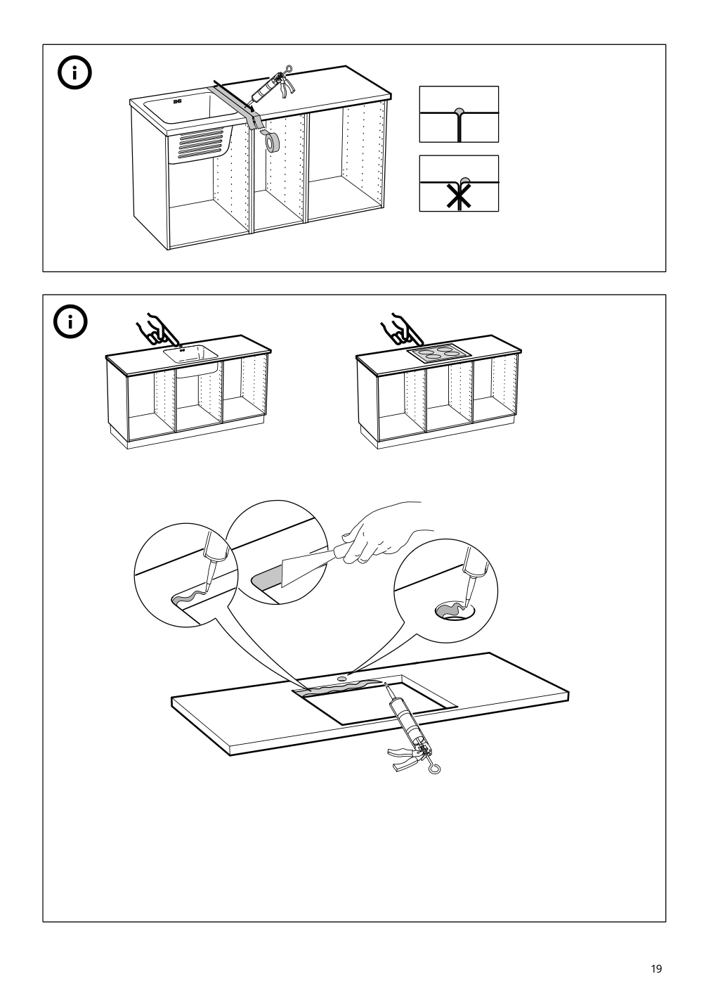 Assembly instructions for IKEA Lilltraesk countertop white laminate | Page 19 - IKEA ENHET laundry 494.771.09