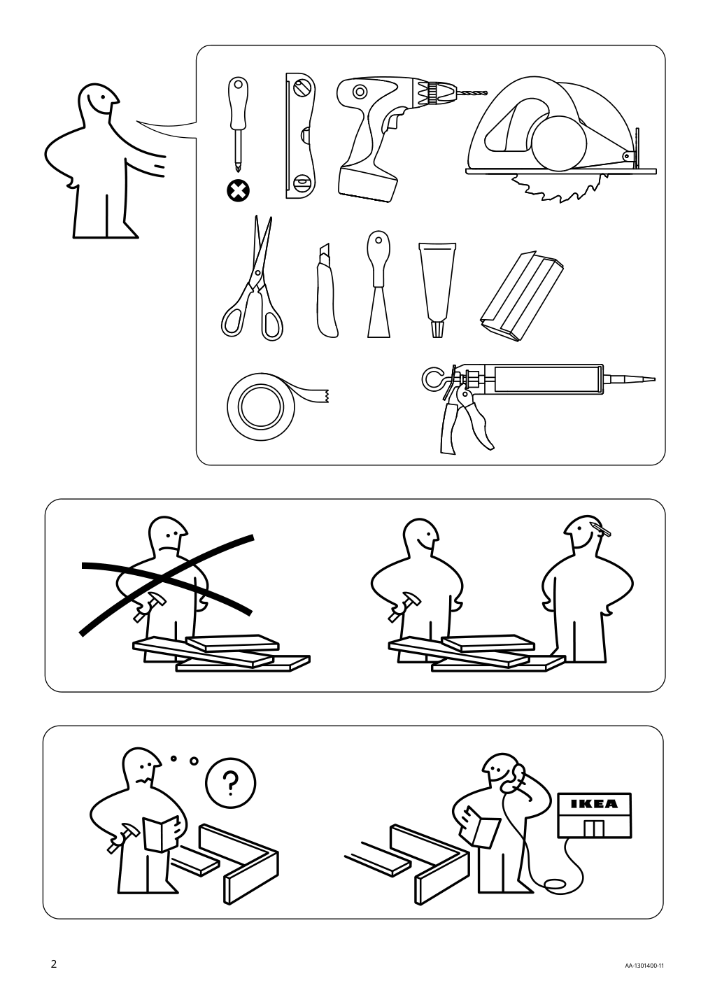 Assembly instructions for IKEA Saeljan countertop black mineral effect laminate | Page 2 - IKEA ENHET corner kitchen 294.410.03