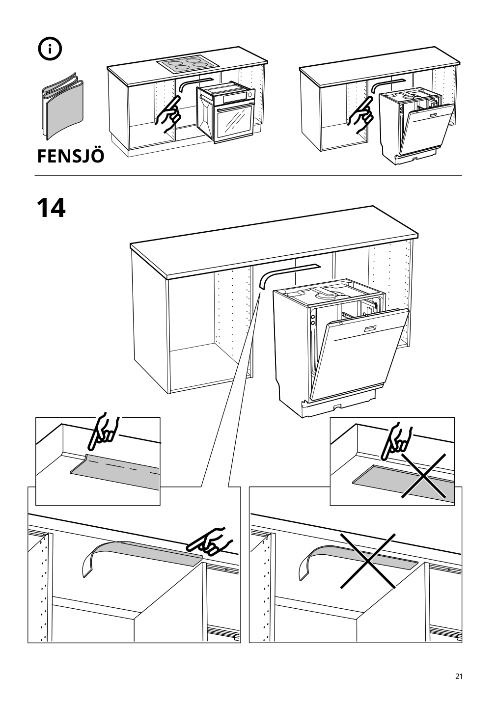 Assembly instructions for IKEA Lilltraesk countertop white laminate | Page 21 - IKEA ENHET laundry 494.771.09