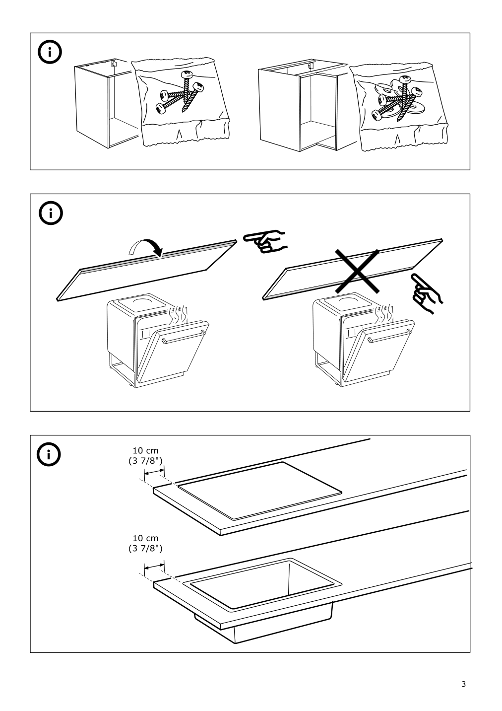 Assembly instructions for IKEA Lilltraesk countertop white laminate | Page 3 - IKEA ENHET laundry 494.771.14