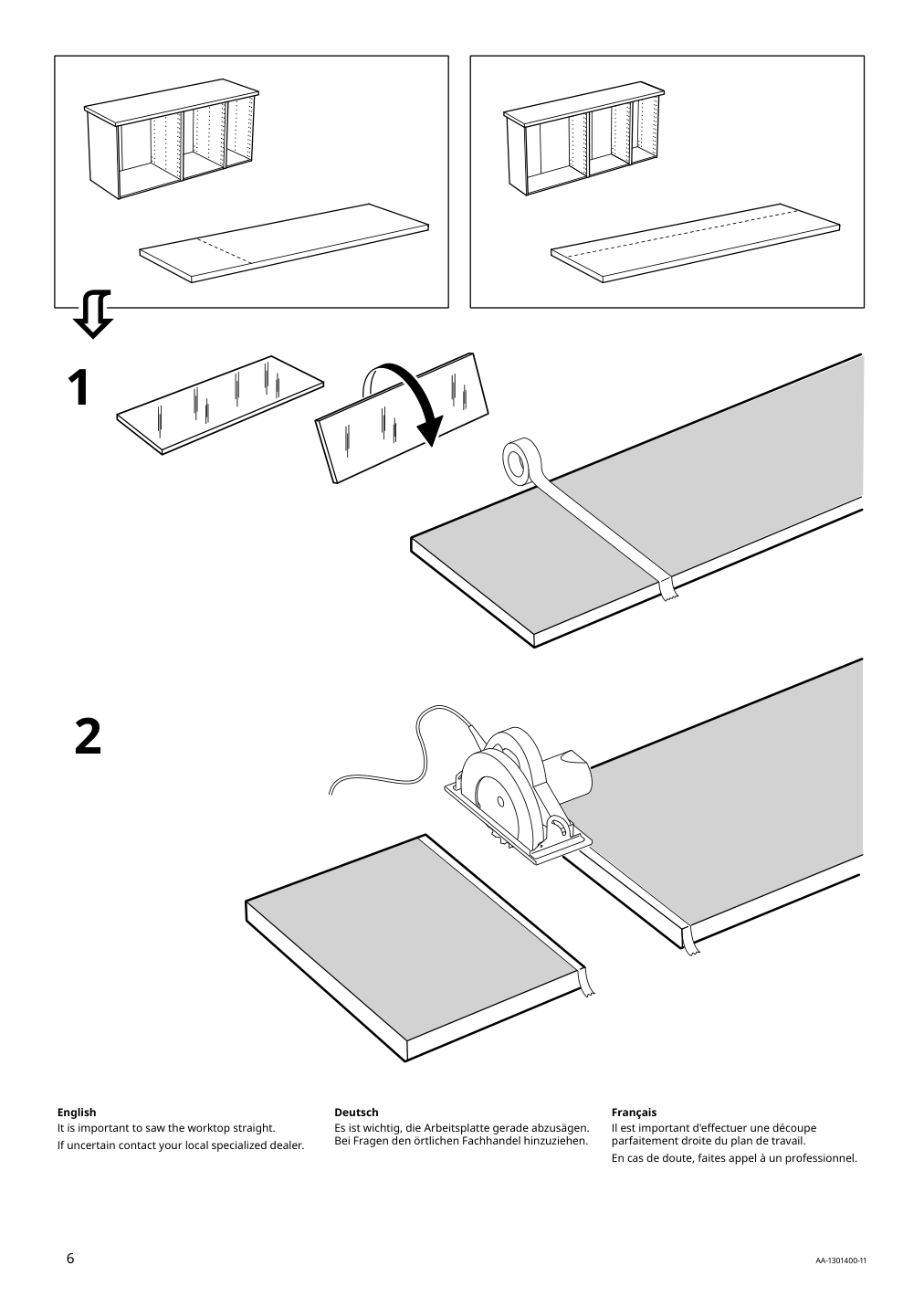 Assembly instructions for IKEA Saeljan countertop black mineral effect laminate | Page 6 - IKEA ENHET corner kitchen 294.410.03