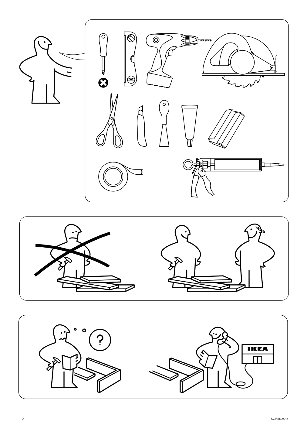 Assembly instructions for IKEA Ekbacken countertop white marble effect laminate | Page 2 - IKEA ENHET kitchen 194.856.05