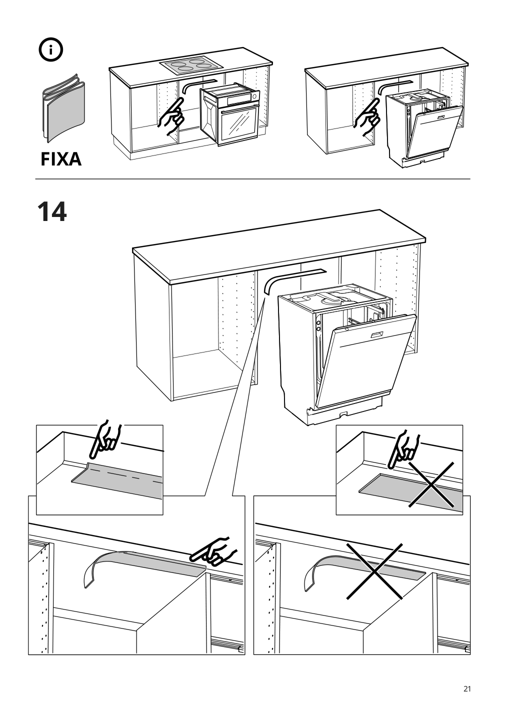 Assembly instructions for IKEA Ekbacken countertop white marble effect laminate | Page 21 - IKEA ENHET corner kitchen 994.856.68