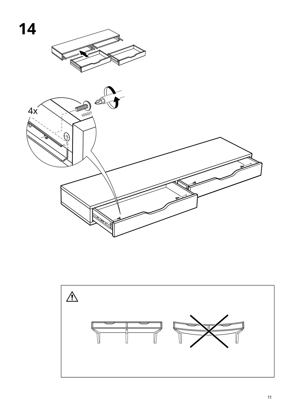 Assembly instructions for IKEA Ekby alex shelf with drawers white | Page 11 - IKEA EKBY ALEX / RAMSHULT wall shelf 092.909.53