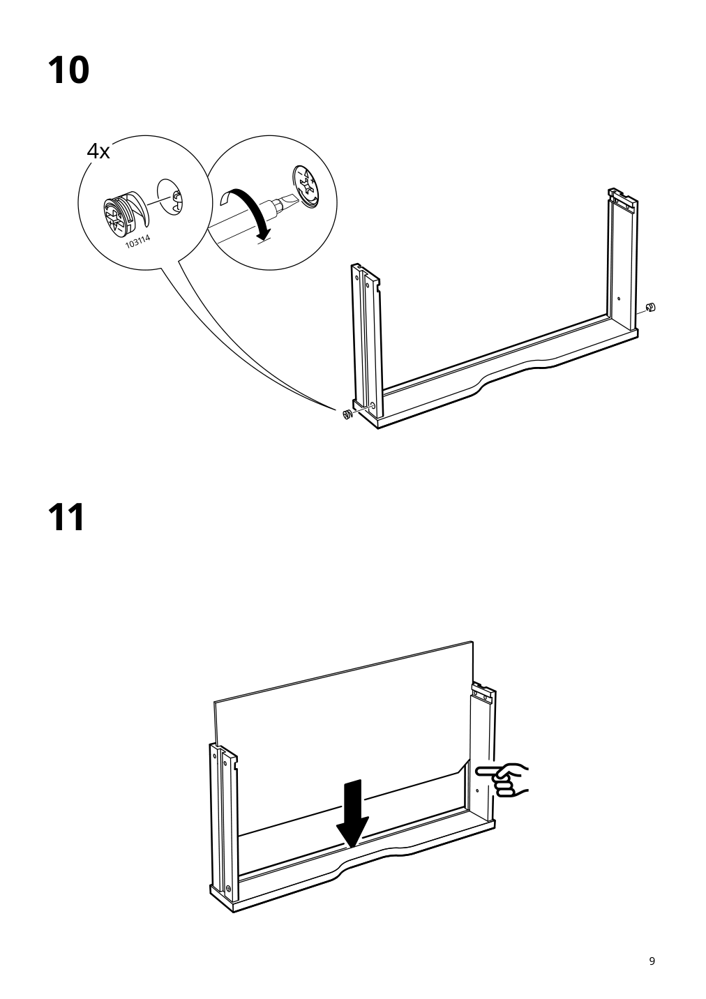 Assembly instructions for IKEA Ekby alex shelf with drawers white | Page 9 - IKEA EKBY ALEX / RAMSHULT wall shelf 092.909.53