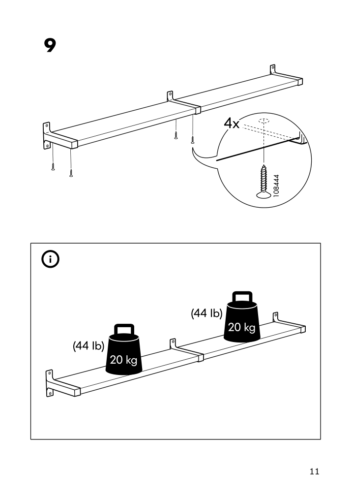 Assembly instructions for IKEA Ekby bjaernum bracket aluminum | Page 11 - IKEA EKBY BJÄRNUM bracket 901.361.36