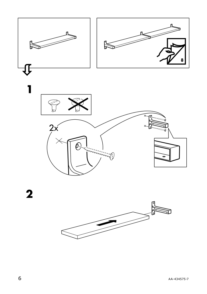 Assembly instructions for IKEA Ekby bjaernum bracket aluminum | Page 6 - IKEA EKBY BJÄRNUM bracket 901.361.36