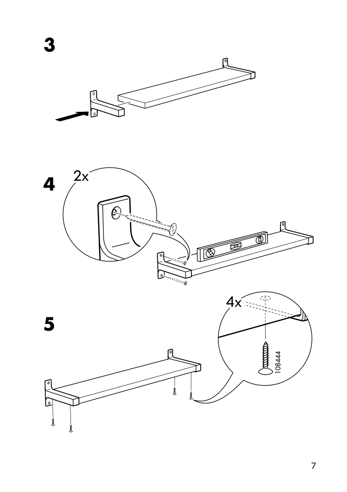 Assembly instructions for IKEA Ekby bjaernum bracket aluminum | Page 7 - IKEA EKBY BJÄRNUM bracket 901.361.36