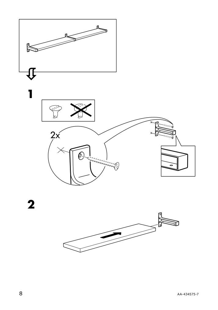 Assembly instructions for IKEA Ekby bjaernum bracket aluminum | Page 8 - IKEA EKBY BJÄRNUM bracket 901.361.36