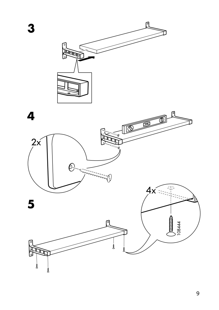 Assembly instructions for IKEA Ekby bjaernum bracket aluminum | Page 9 - IKEA EKBY BJÄRNUM bracket 901.361.36