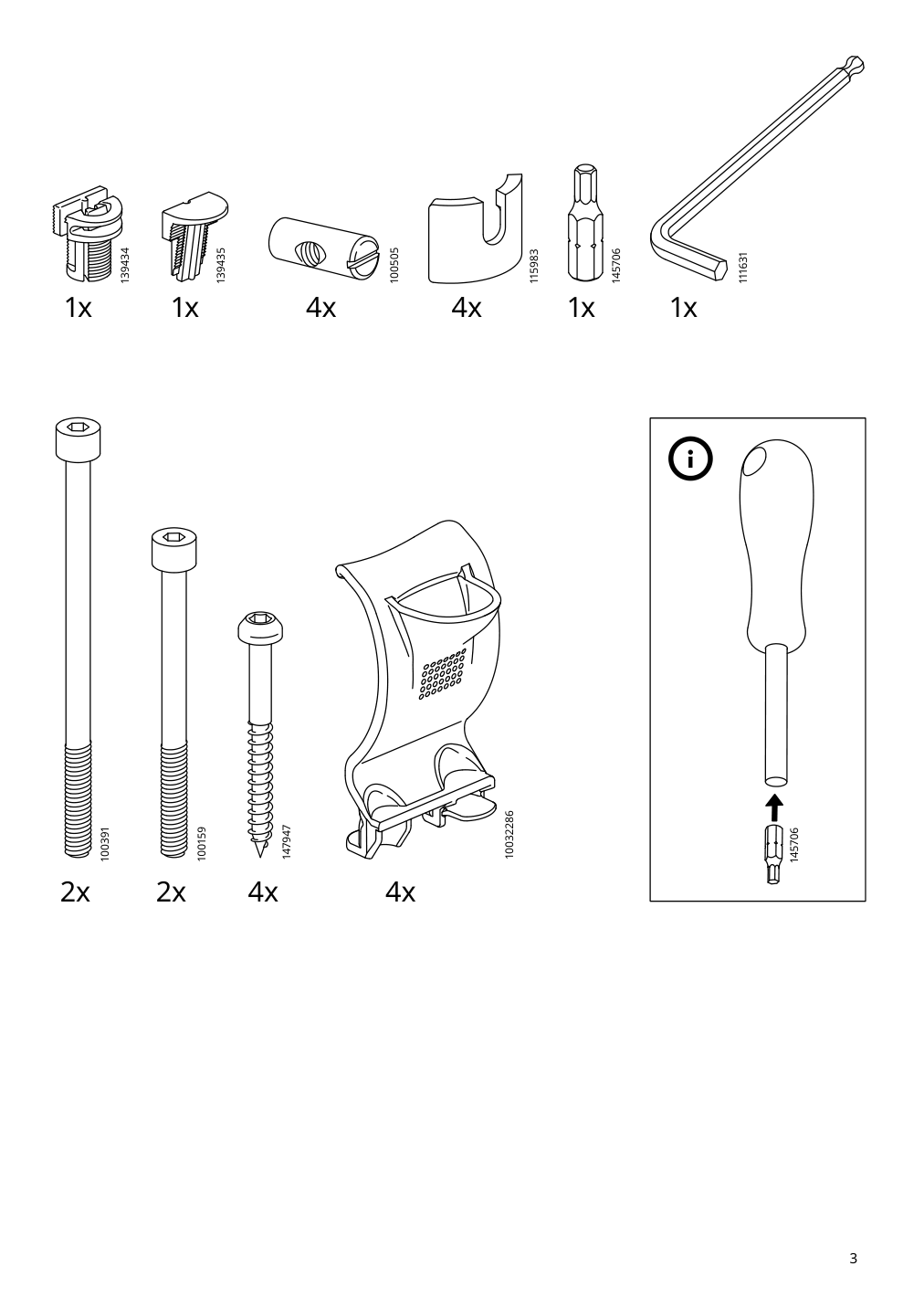 Assembly instructions for IKEA Ekedalen bar stool with backrest white orrsta light gray | Page 3 - IKEA EKEDALEN bar stool with backrest 004.005.12