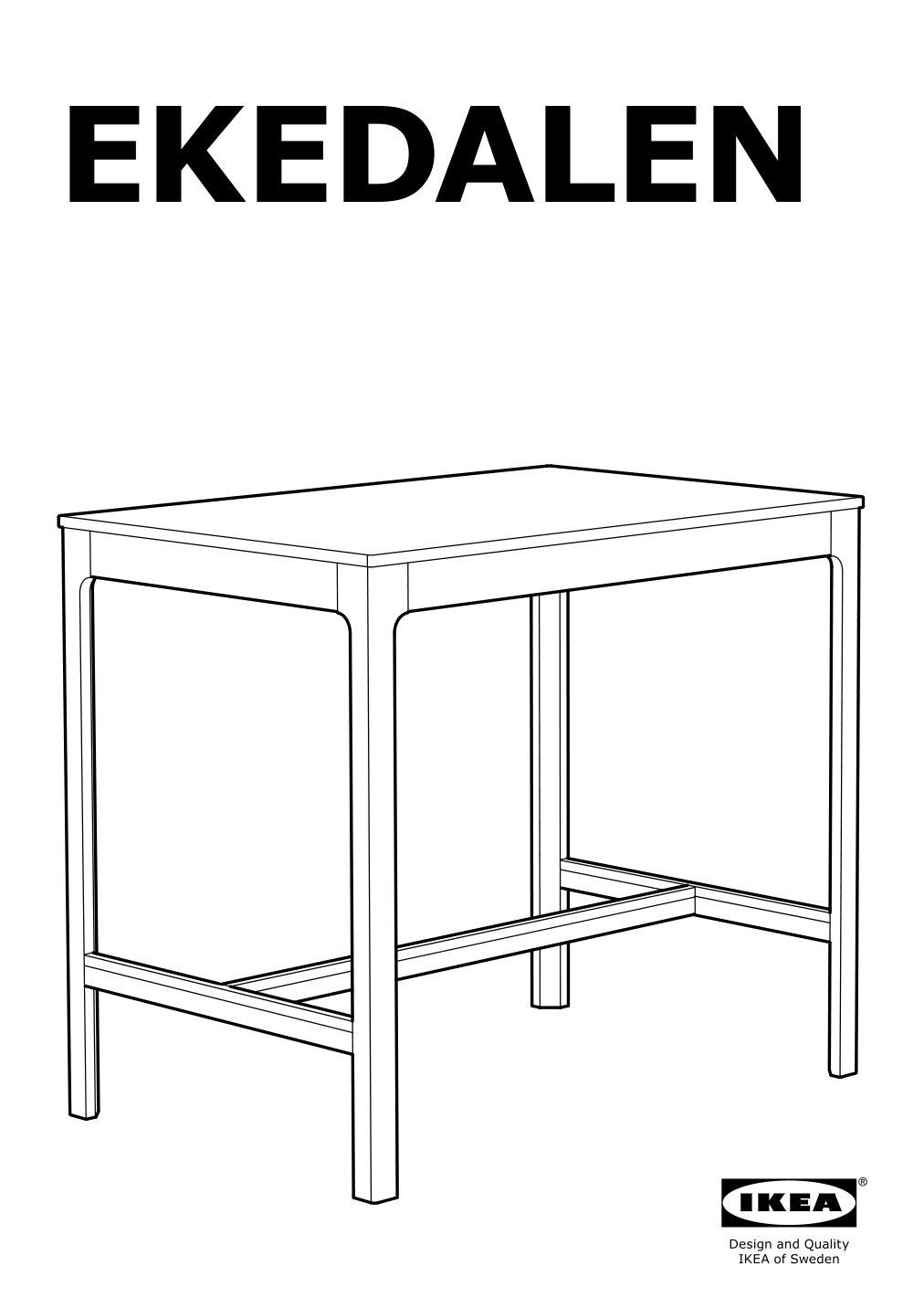 Assembly instructions for IKEA Ekedalen bar table dark brown | Page 1 - IKEA EKEDALEN / EKEDALEN bar table and 4 bar stools 693.042.21