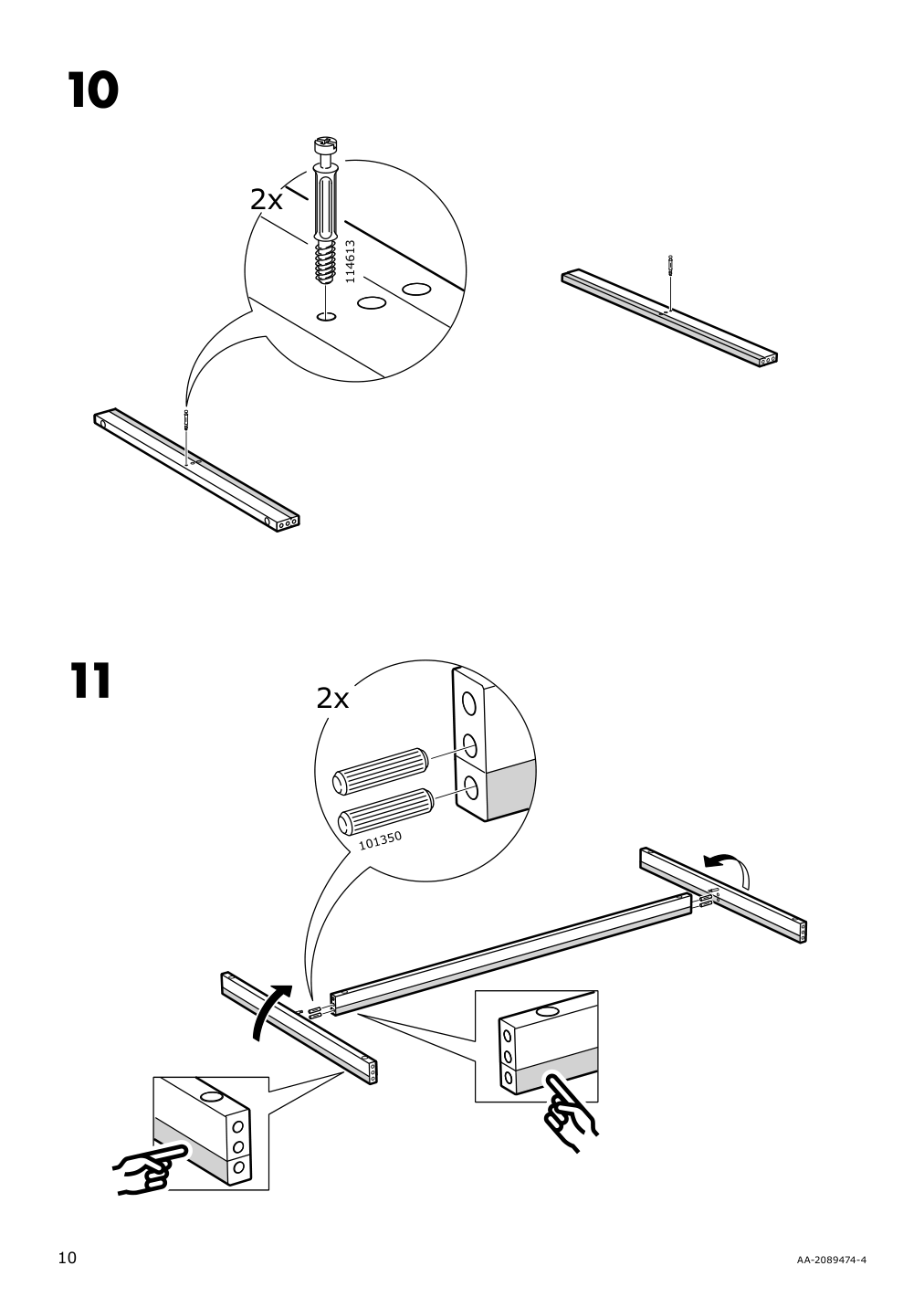 Assembly instructions for IKEA Ekedalen bar table dark brown | Page 10 - IKEA EKEDALEN / EKEDALEN bar table and 4 bar stools 693.042.21