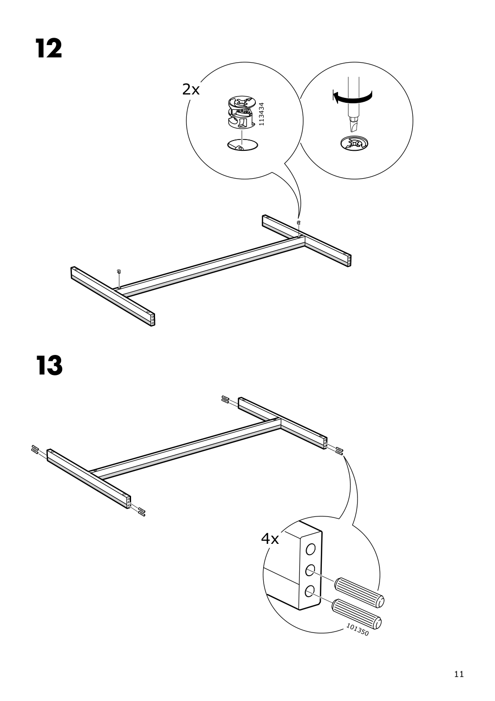 Assembly instructions for IKEA Ekedalen bar table dark brown | Page 11 - IKEA EKEDALEN / EKEDALEN bar table and 4 bar stools 693.042.21