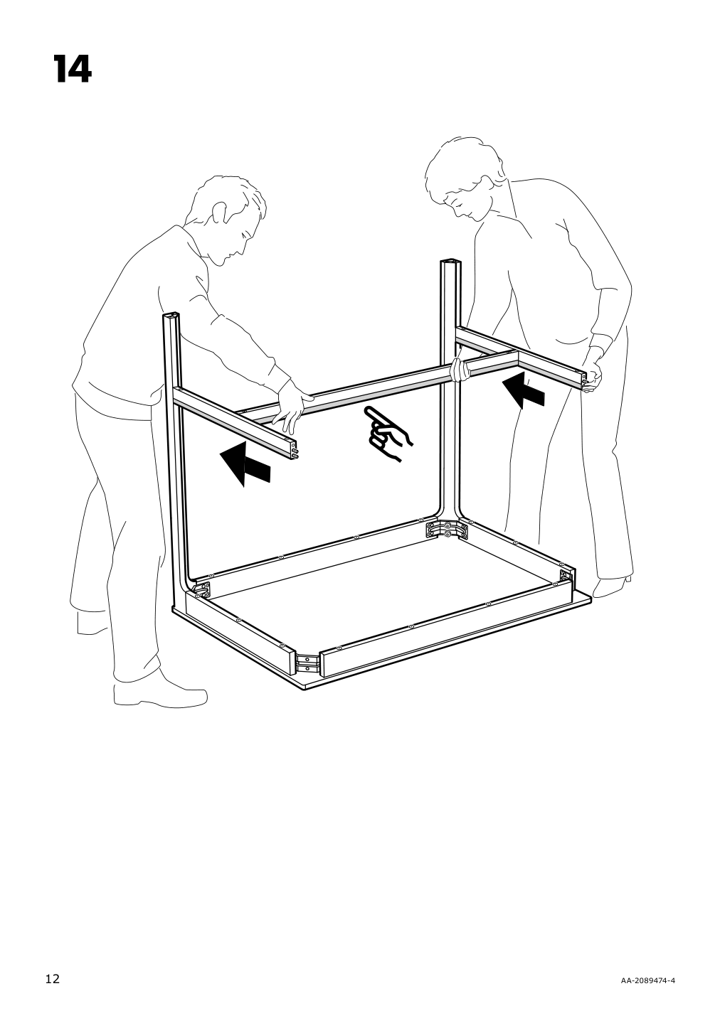 Assembly instructions for IKEA Ekedalen bar table dark brown | Page 12 - IKEA EKEDALEN / EKEDALEN bar table and 4 bar stools 693.042.21