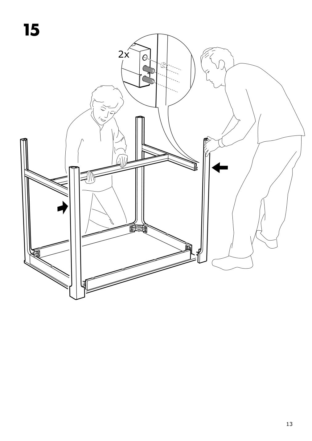 Assembly instructions for IKEA Ekedalen bar table dark brown | Page 13 - IKEA EKEDALEN / EKEDALEN bar table and 4 bar stools 693.042.21