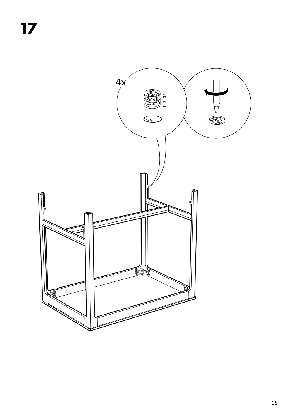 Assembly instructions for IKEA Ekedalen bar table dark brown | Page 15 - IKEA EKEDALEN / EKEDALEN bar table and 4 bar stools 693.042.21