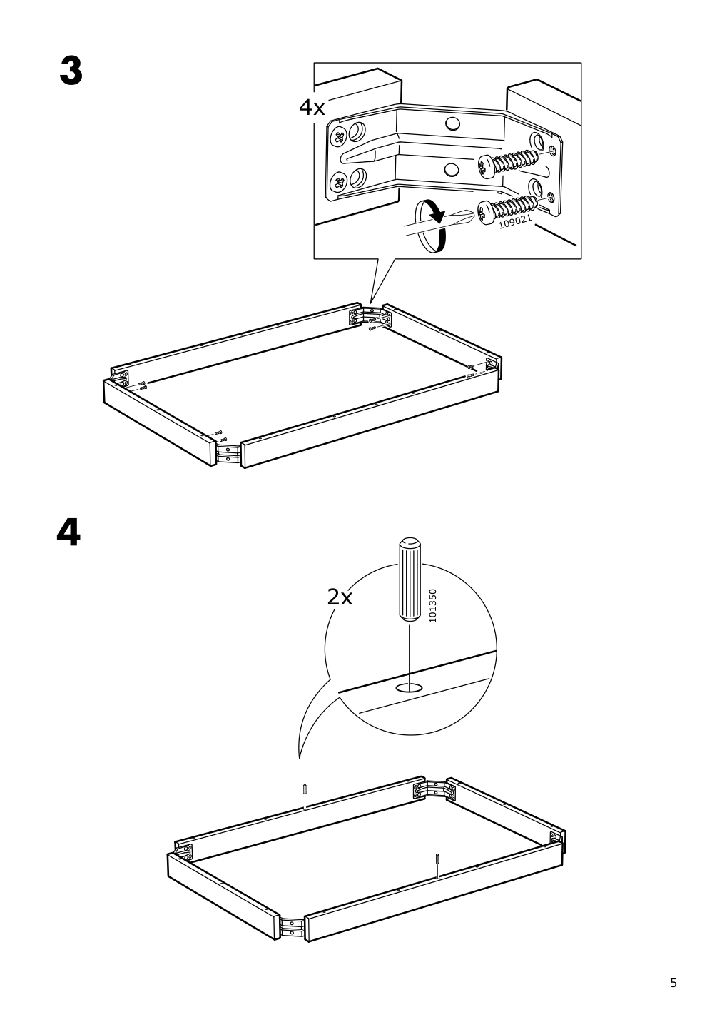 Assembly instructions for IKEA Ekedalen bar table dark brown | Page 5 - IKEA EKEDALEN / EKEDALEN bar table and 4 bar stools 693.042.21