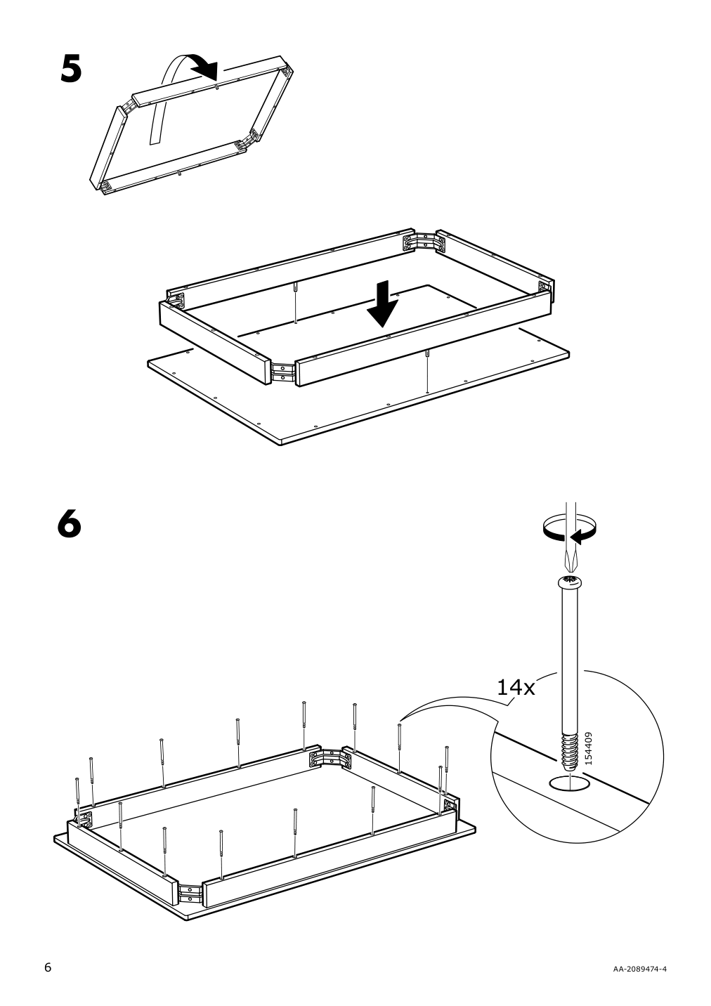 Assembly instructions for IKEA Ekedalen bar table dark brown | Page 6 - IKEA EKEDALEN / EKEDALEN bar table and 4 bar stools 693.042.21