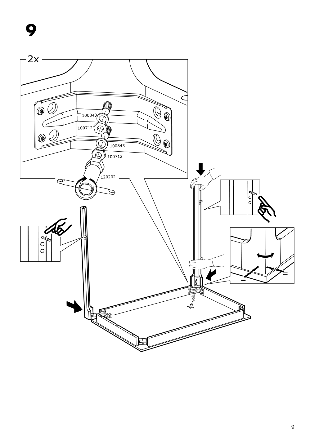 Assembly instructions for IKEA Ekedalen bar table dark brown | Page 9 - IKEA EKEDALEN / EKEDALEN bar table and 4 bar stools 693.042.21