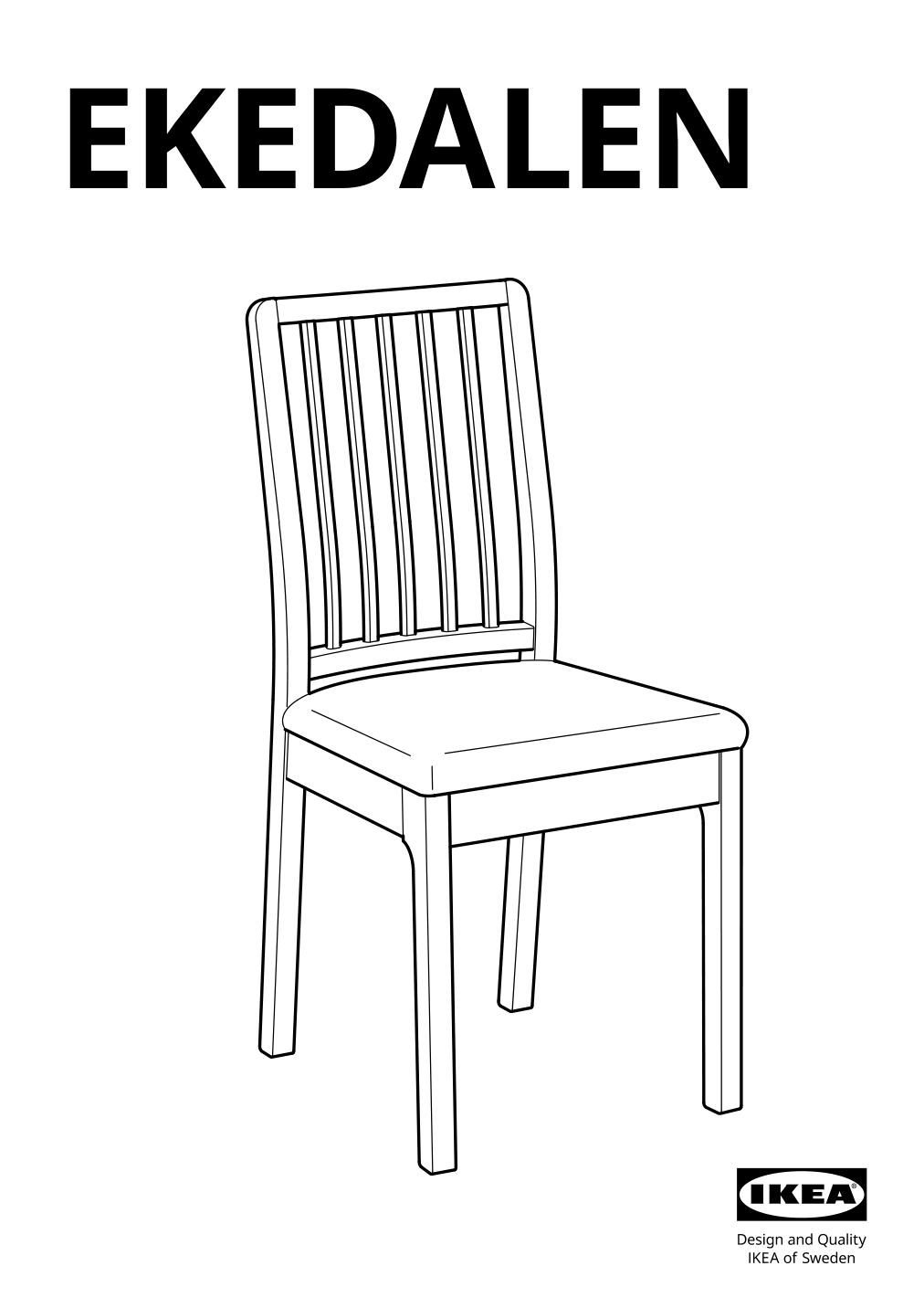 Assembly instructions for IKEA Ekedalen chair black orrsta light gray | Page 1 - IKEA LANEBERG / EKEDALEN table and 4 chairs 793.047.77