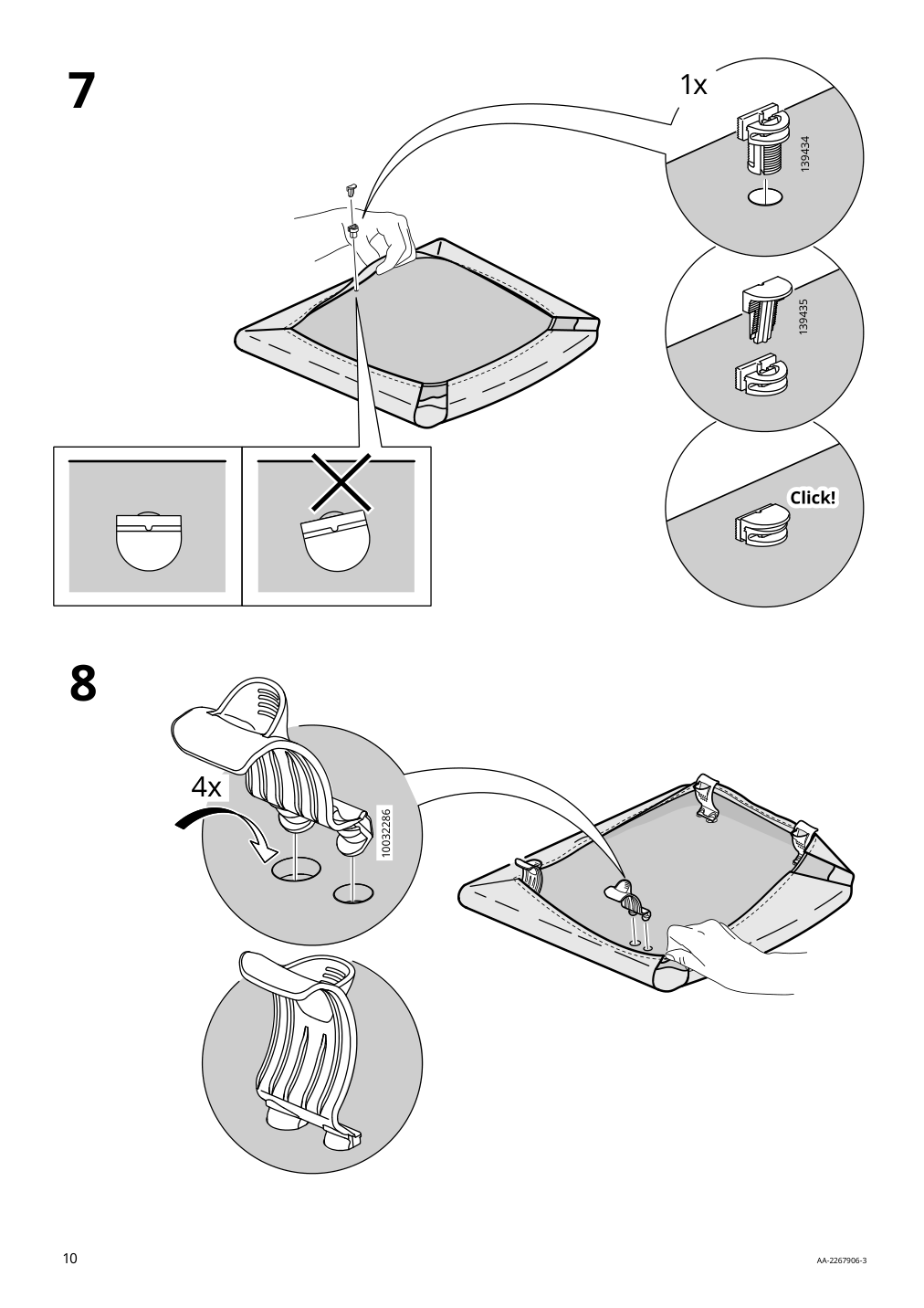 Assembly instructions for IKEA Ekedalen chair black orrsta light gray | Page 10 - IKEA LANEBERG / EKEDALEN table and 4 chairs 793.047.77