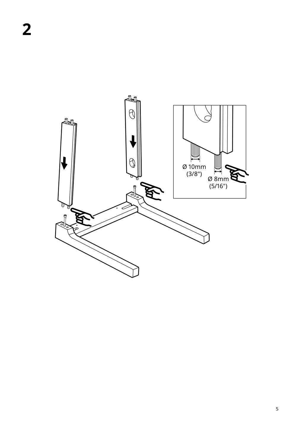 Assembly instructions for IKEA Ekedalen chair black orrsta light gray | Page 5 - IKEA LANEBERG / EKEDALEN table and 4 chairs 793.047.77