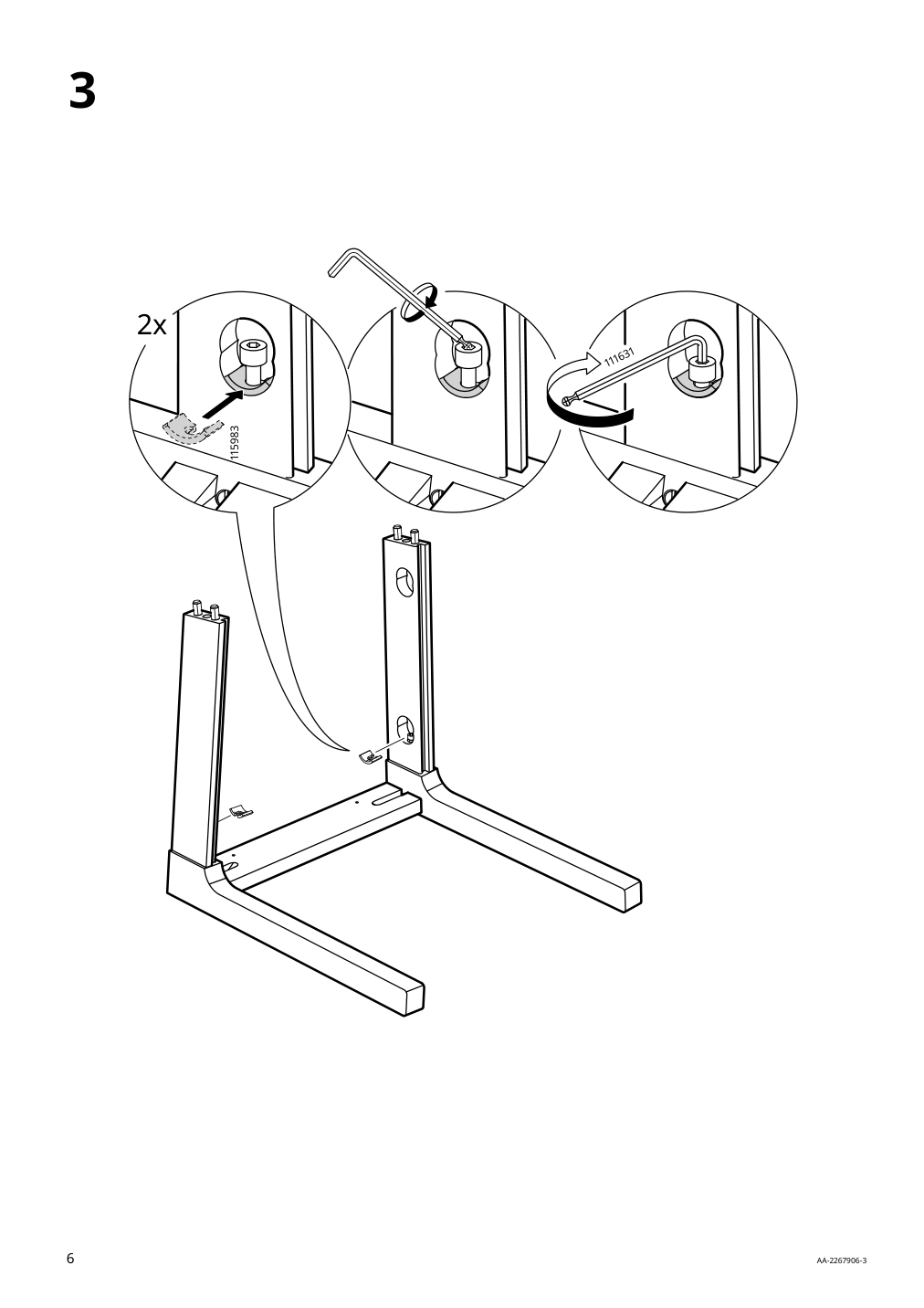 Assembly instructions for IKEA Ekedalen chair black orrsta light gray | Page 6 - IKEA LANEBERG / EKEDALEN table and 4 chairs 793.047.77