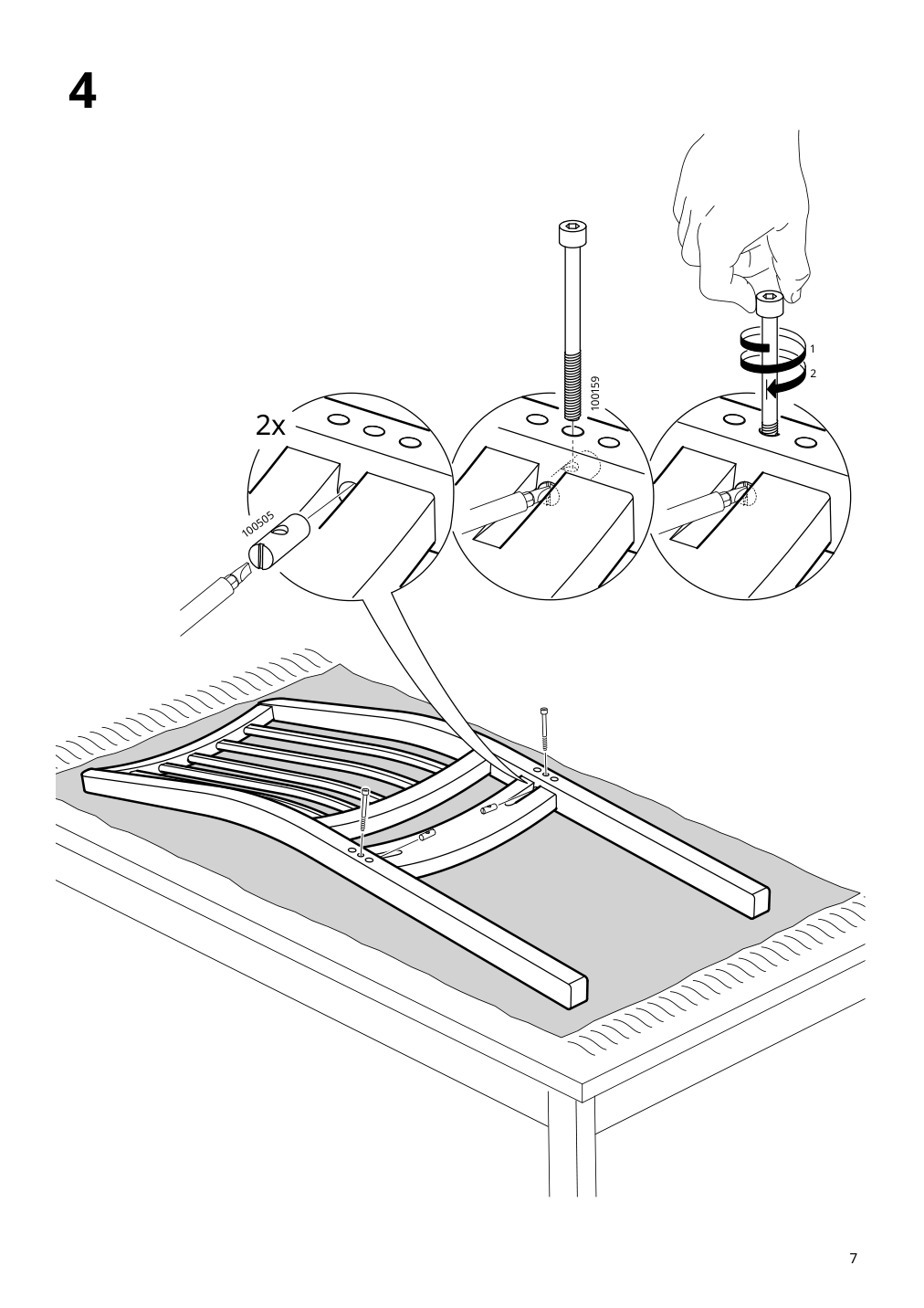 Assembly instructions for IKEA Ekedalen chair black orrsta light gray | Page 7 - IKEA LANEBERG / EKEDALEN table and 4 chairs 793.047.77