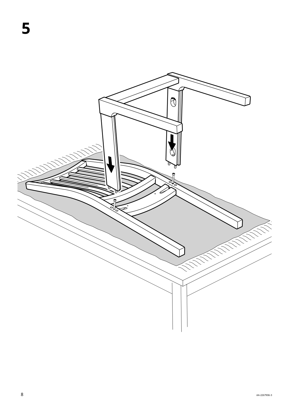 Assembly instructions for IKEA Ekedalen chair black orrsta light gray | Page 8 - IKEA LANEBERG / EKEDALEN table and 4 chairs 793.047.77