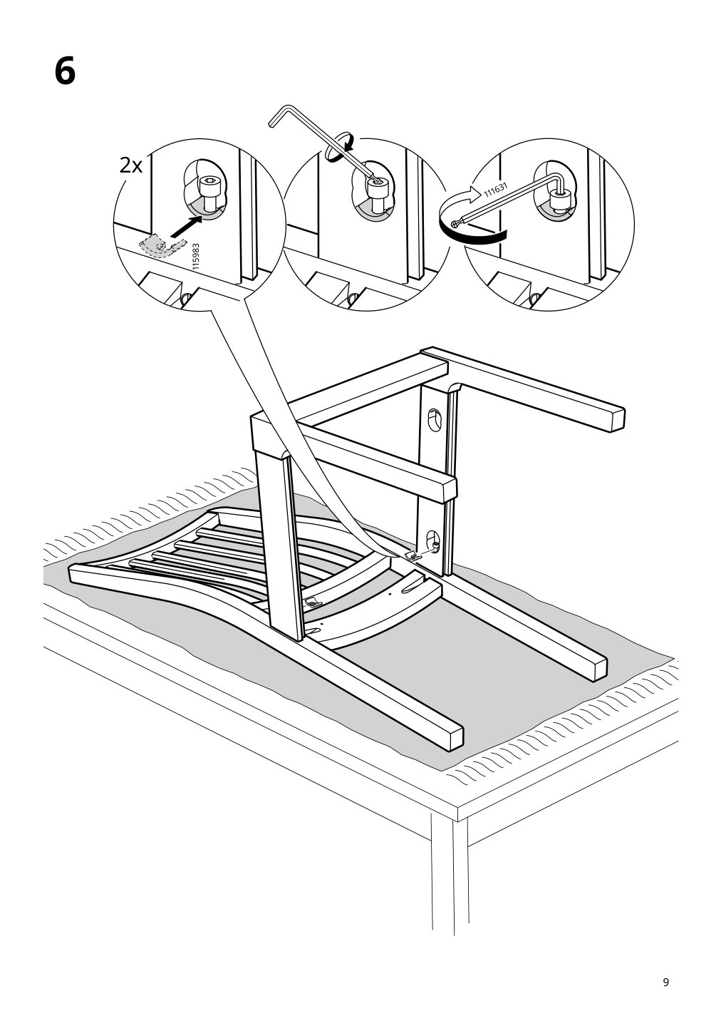 Assembly instructions for IKEA Ekedalen chair black orrsta light gray | Page 9 - IKEA LANEBERG / EKEDALEN table and 4 chairs 793.047.77