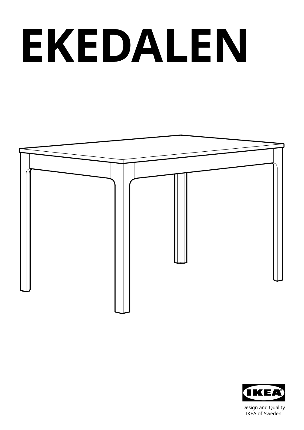 Assembly instructions for IKEA Ekedalen extendable table dark brown | Page 1 - IKEA EKEDALEN / KLINTEN table and 4 chairs 195.058.73