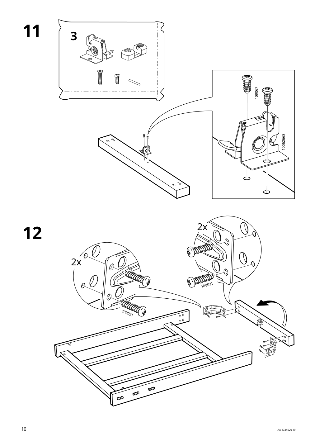 Assembly instructions for IKEA Ekedalen extendable table dark brown | Page 10 - IKEA EKEDALEN / BERGMUND table and 4 chairs 894.083.07