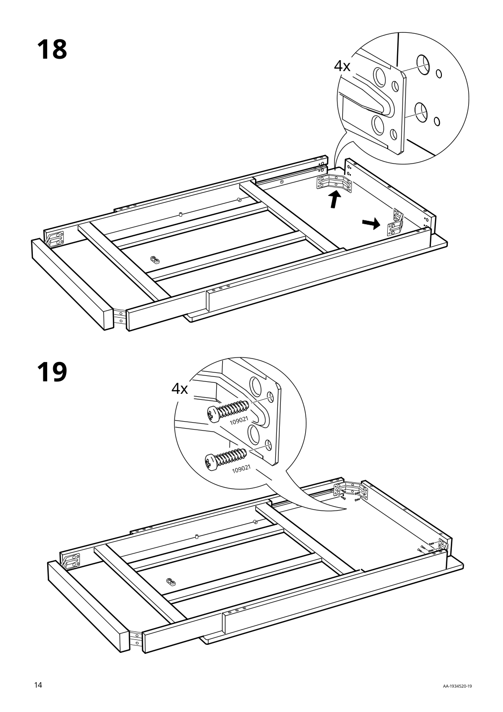 Assembly instructions for IKEA Ekedalen extendable table dark brown | Page 14 - IKEA EKEDALEN / KLINTEN table and 4 chairs 195.058.73