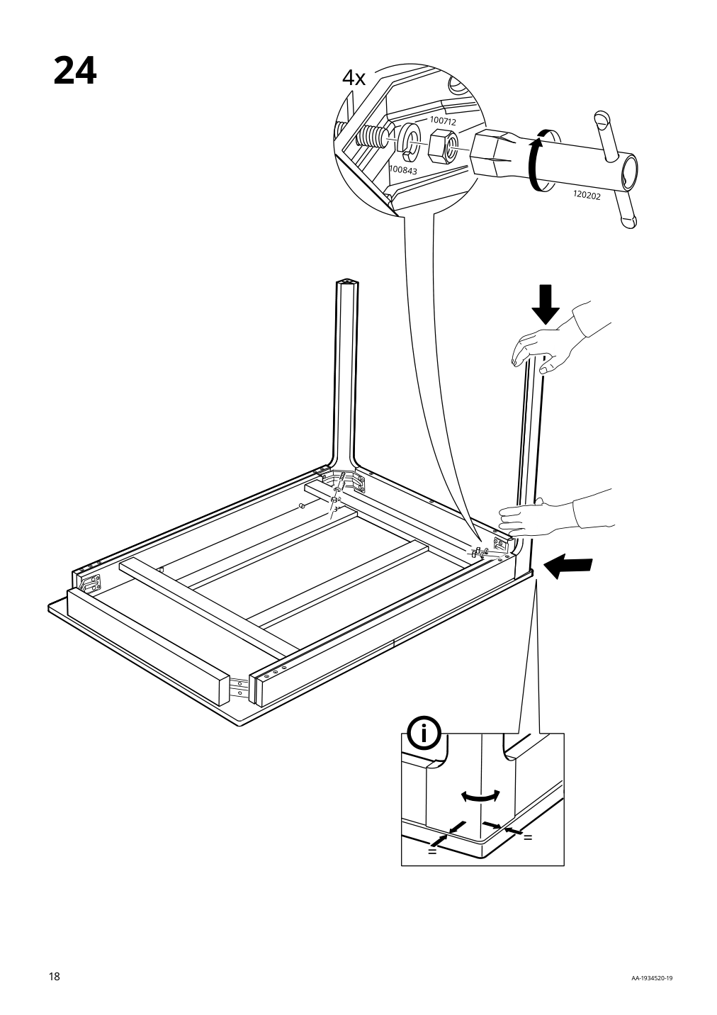 Assembly instructions for IKEA Ekedalen extendable table dark brown | Page 18 - IKEA EKEDALEN / BERGMUND table and 4 chairs 894.083.07