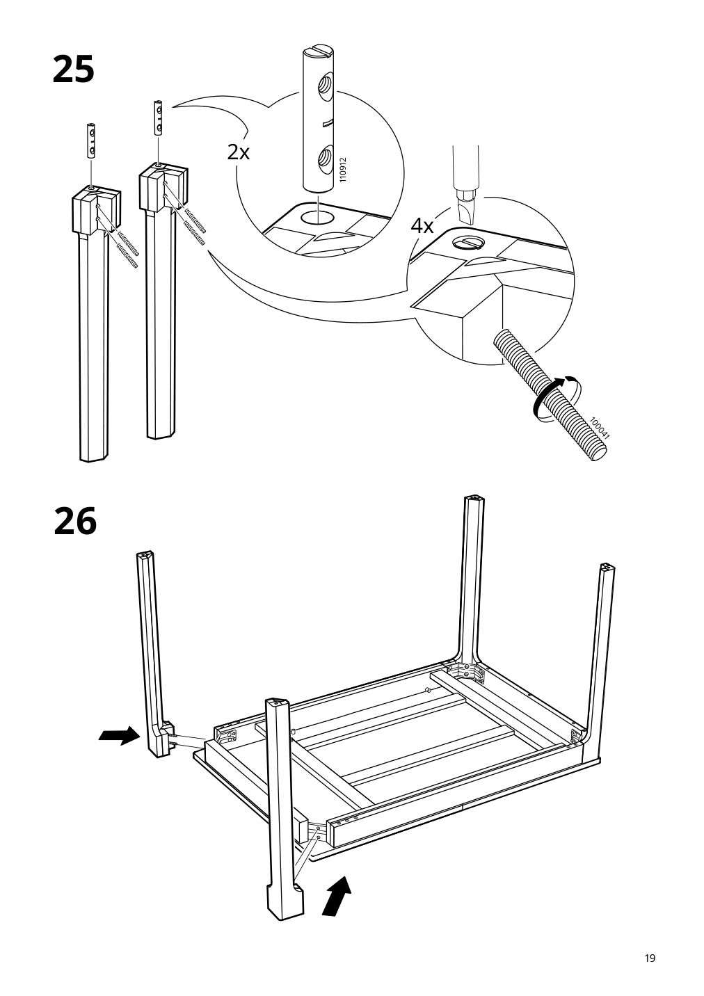 Assembly instructions for IKEA Ekedalen extendable table dark brown | Page 19 - IKEA EKEDALEN / BERGMUND table and 4 chairs 894.083.07