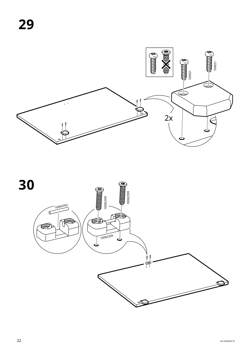 Assembly instructions for IKEA Ekedalen extendable table dark brown | Page 22 - IKEA EKEDALEN / BERGMUND table and 4 chairs 894.083.07