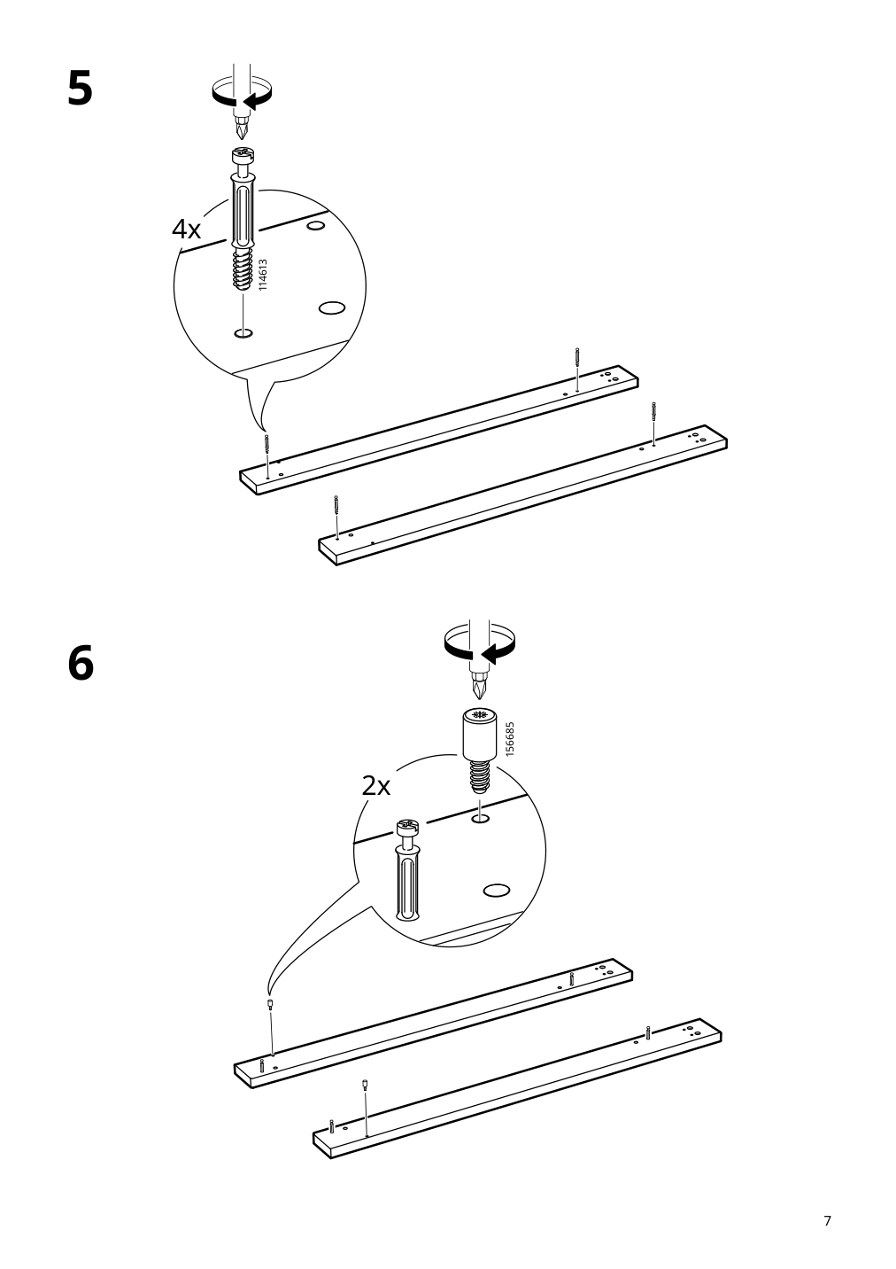 Assembly instructions for IKEA Ekedalen extendable table dark brown | Page 7 - IKEA EKEDALEN / BERGMUND table and 4 chairs 894.083.07