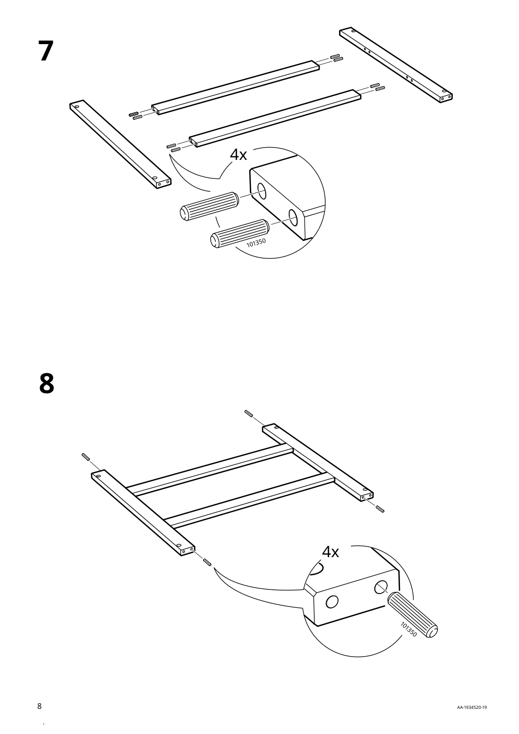 Assembly instructions for IKEA Ekedalen extendable table dark brown | Page 8 - IKEA EKEDALEN / KLINTEN table and 4 chairs 195.058.73