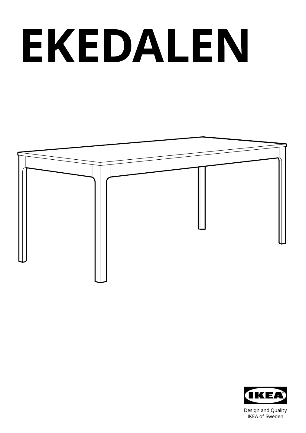 Assembly instructions for IKEA Ekedalen extendable table dark brown | Page 1 - IKEA EKEDALEN / BERGMUND table and 6 chairs 294.083.10