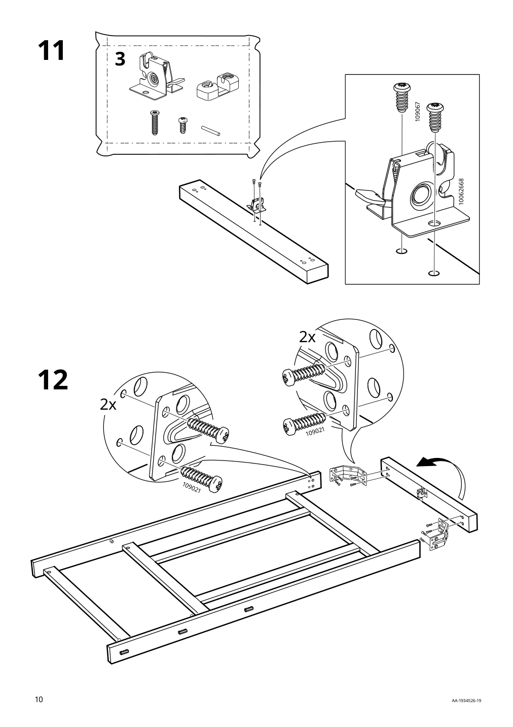 Assembly instructions for IKEA Ekedalen extendable table dark brown | Page 10 - IKEA EKEDALEN / BERGMUND table and 6 chairs 294.083.10