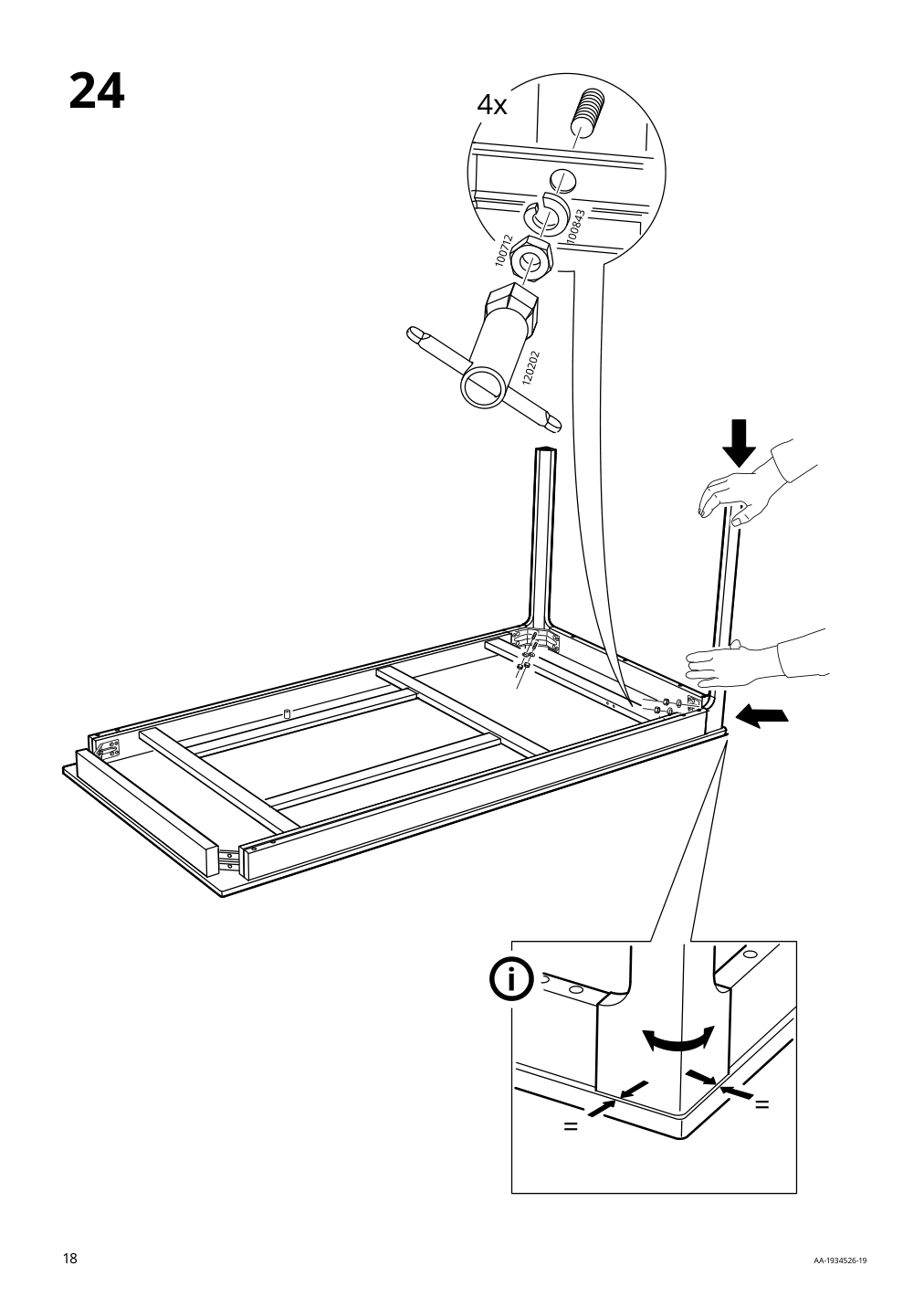 Assembly instructions for IKEA Ekedalen extendable table dark brown | Page 18 - IKEA EKEDALEN / BERGMUND table and 6 chairs 294.083.10