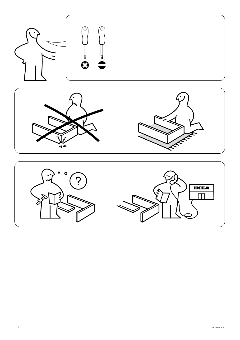 Assembly instructions for IKEA Ekedalen extendable table dark brown | Page 2 - IKEA EKEDALEN / BERGMUND table and 6 chairs 294.083.10