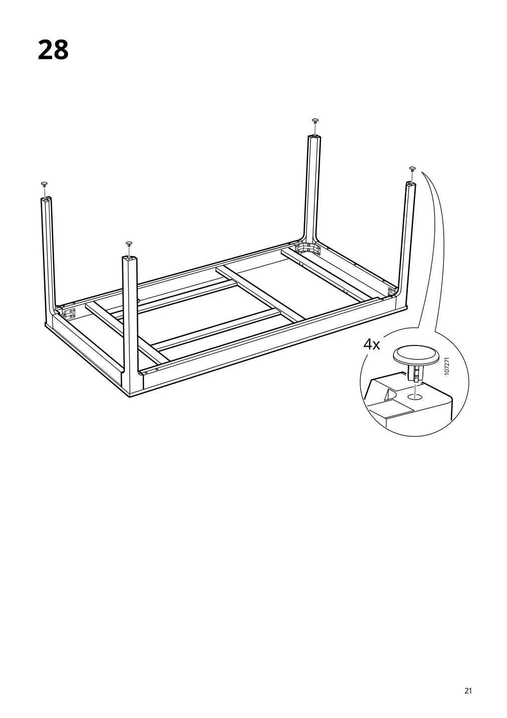 Assembly instructions for IKEA Ekedalen extendable table dark brown | Page 21 - IKEA EKEDALEN / BERGMUND table and 6 chairs 294.083.10